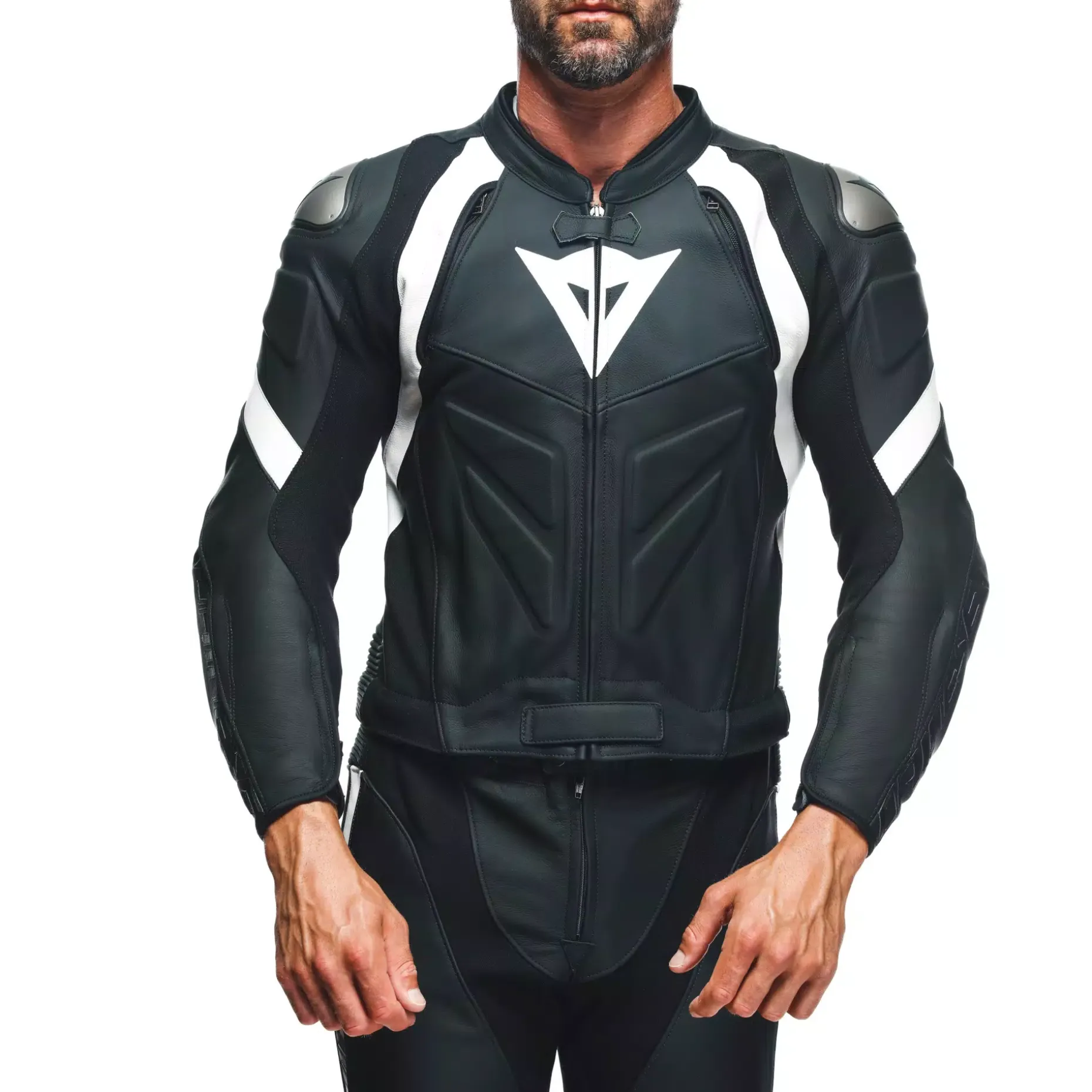 AVRO 4 - TUTA MOTO DIVISIBILE CONFORMATA IN PELLE UOMO