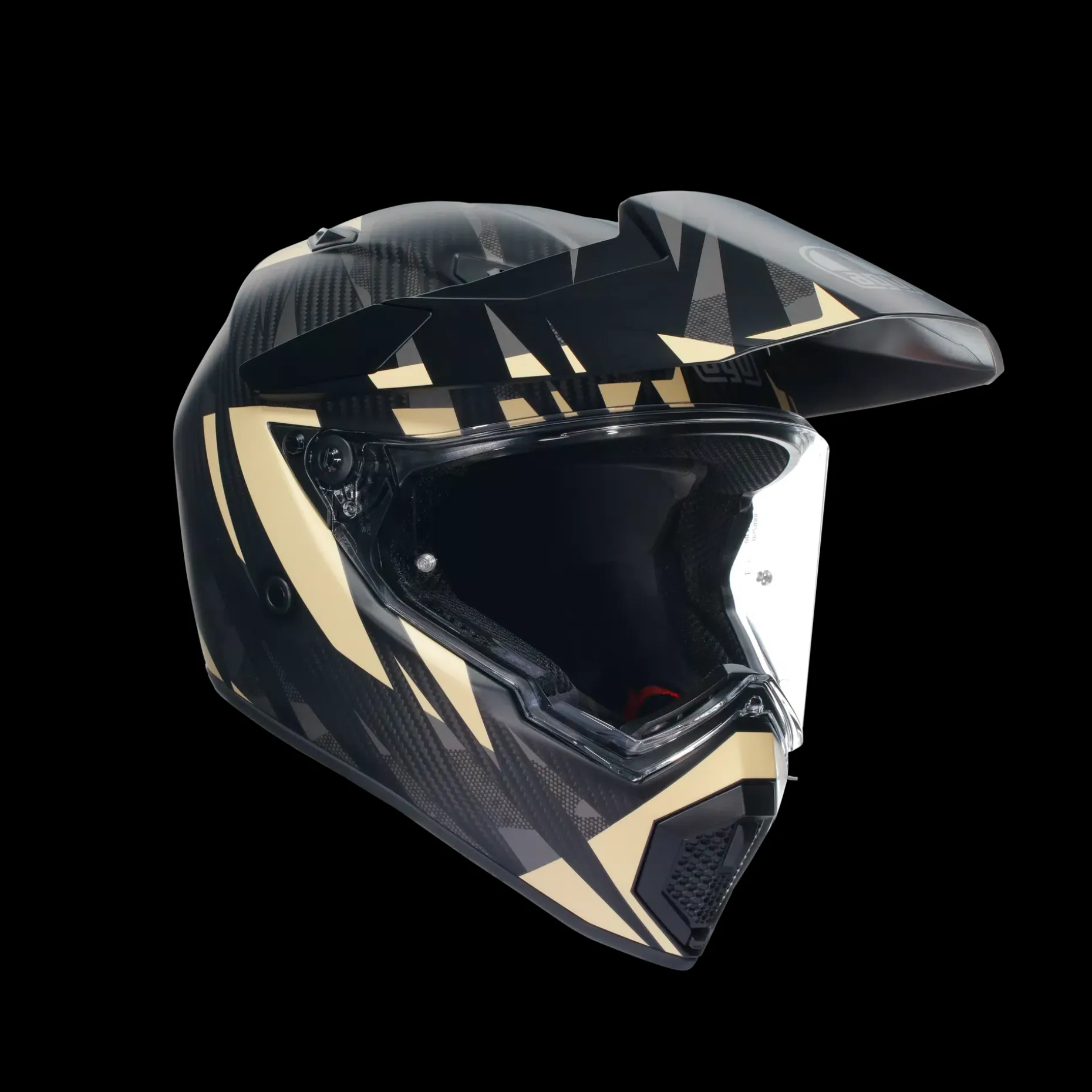 AX9 STEPPA MATT CARBON/GREY/SAND - CASCO MOTO INTEGRALE E2206