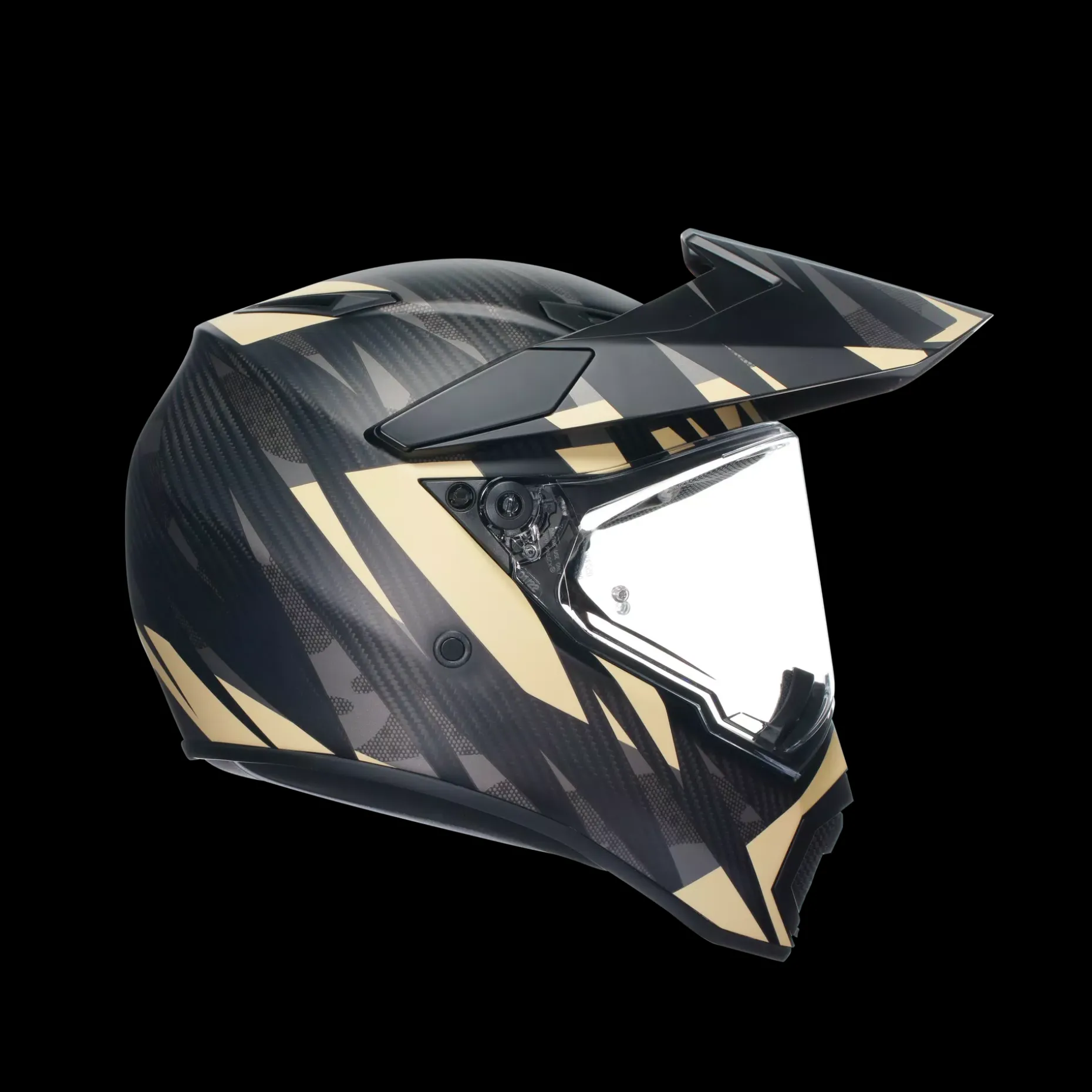 AX9 STEPPA MATT CARBON/GREY/SAND - CASCO MOTO INTEGRALE E2206