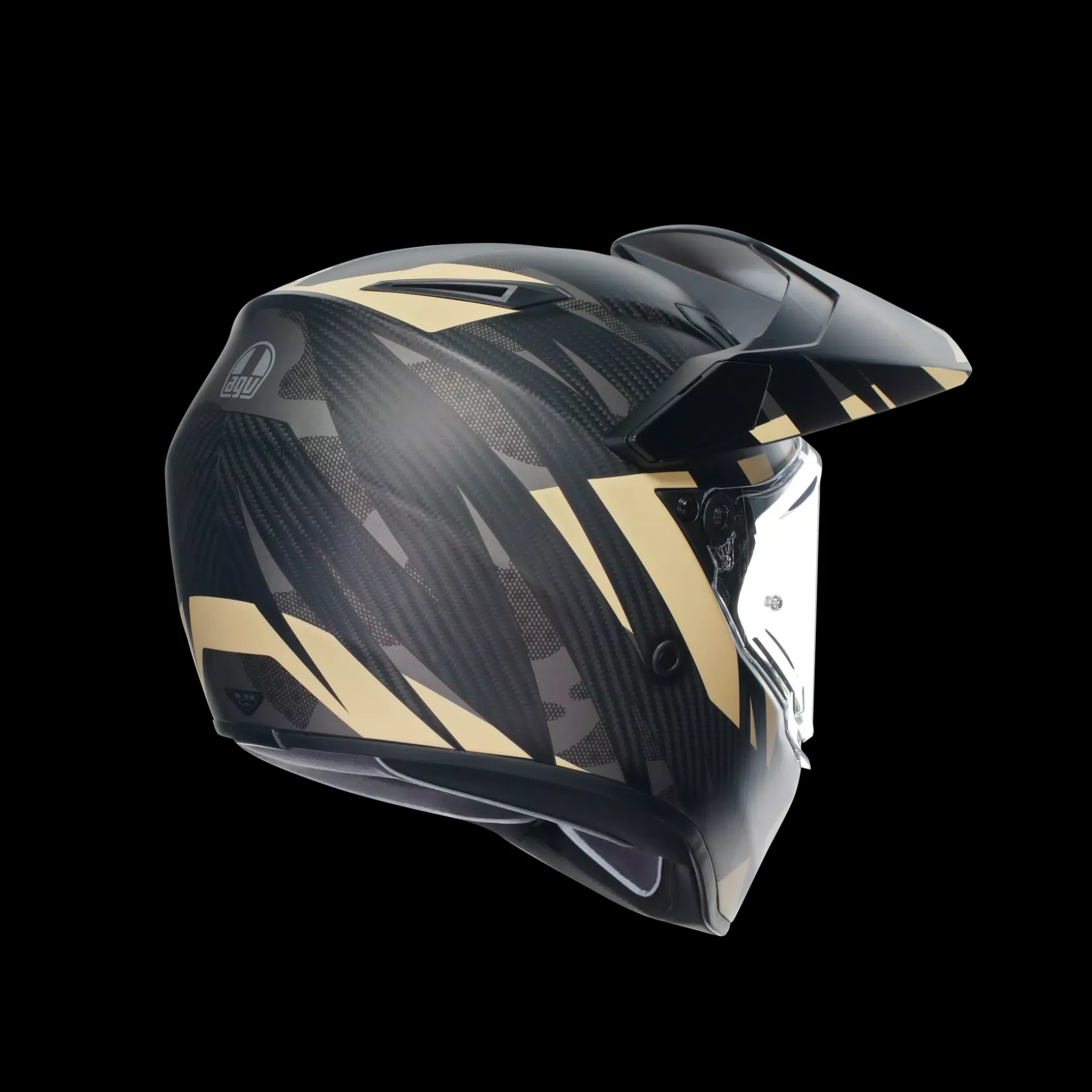 AX9 STEPPA MATT CARBON/GREY/SAND - CASCO MOTO INTEGRALE E2206