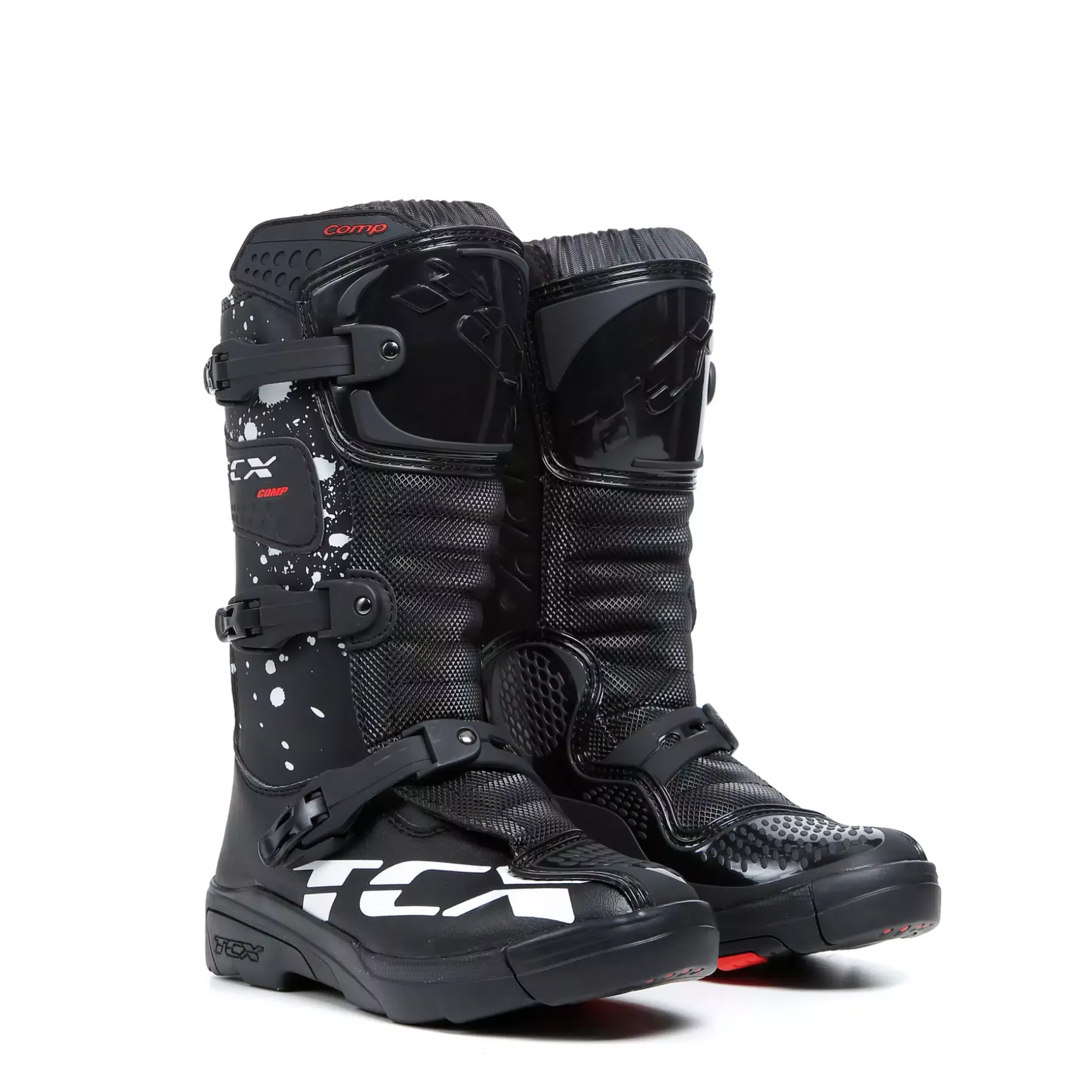 COMP KID STIVALI MOTO OFFROAD BAMBINO - NERO/NERO/BIANCO
