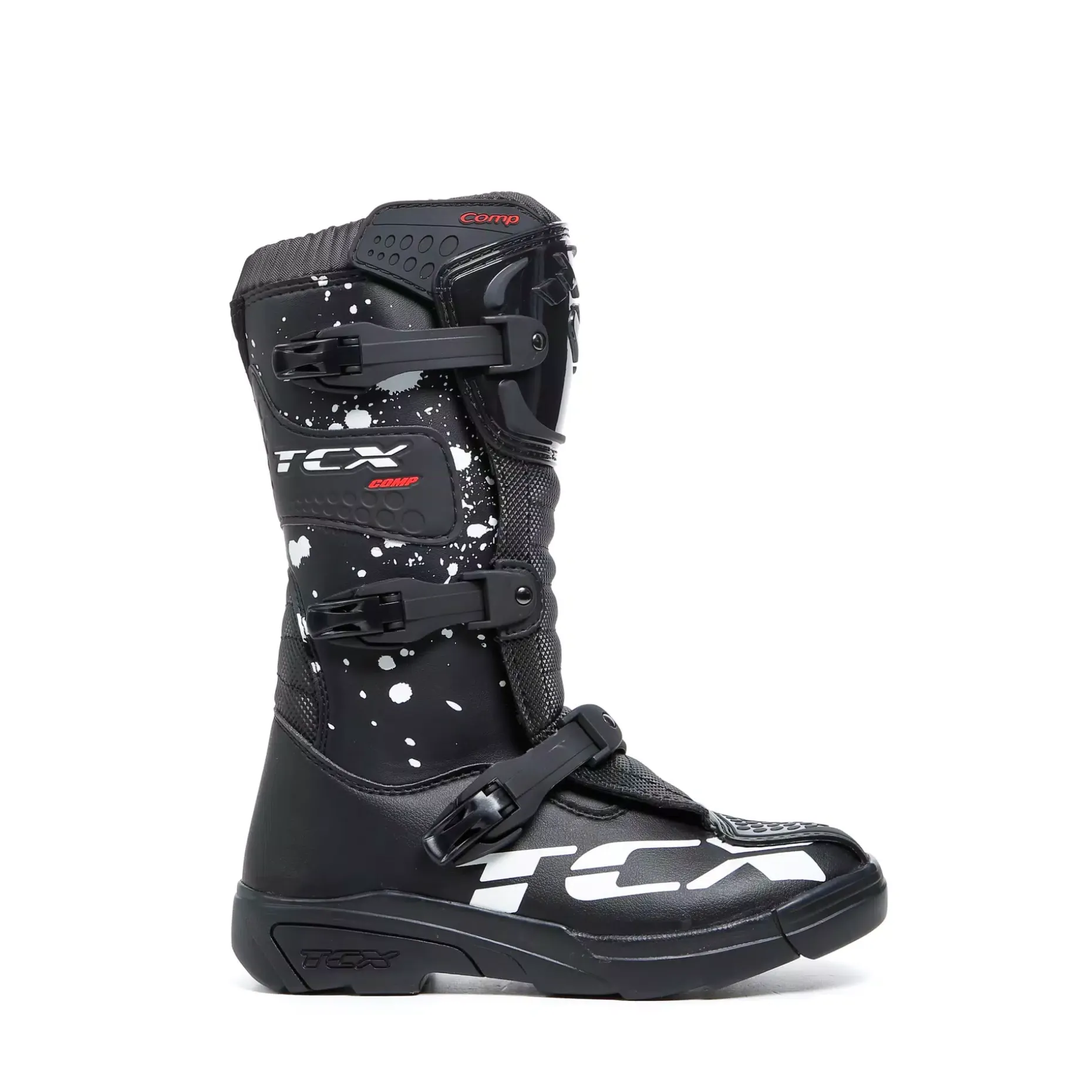 COMP KID STIVALI MOTO OFFROAD BAMBINO - NERO/NERO/BIANCO
