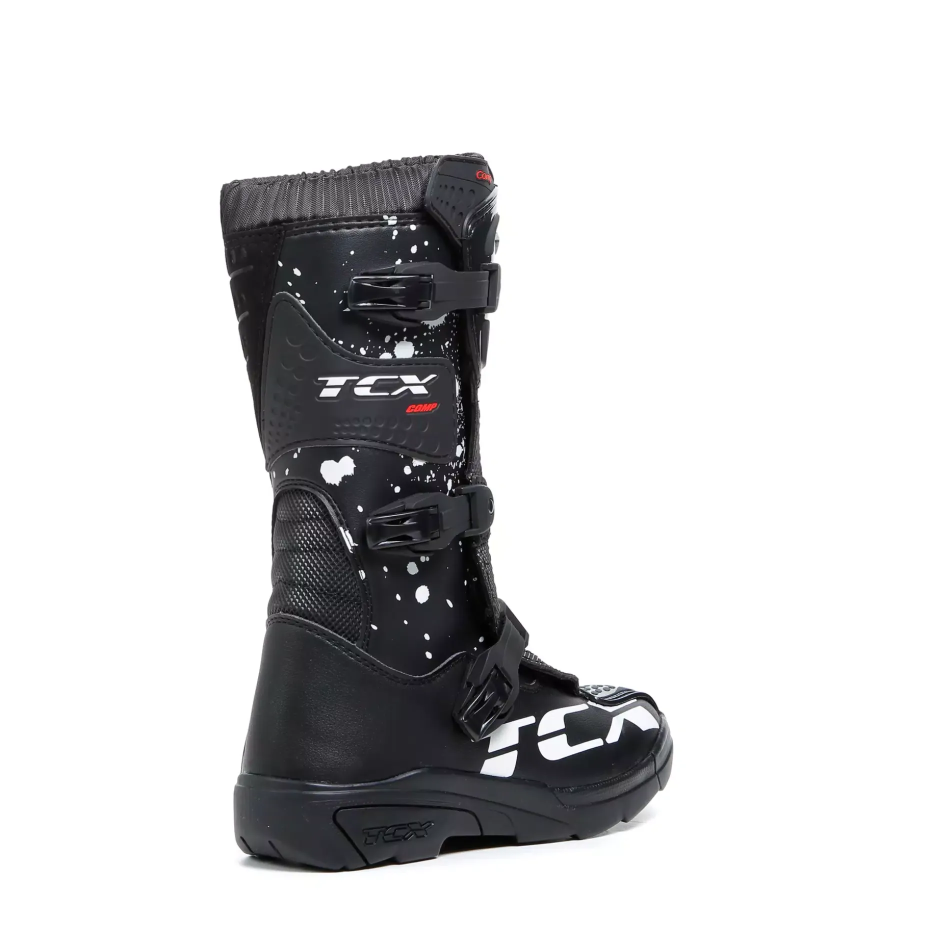 COMP KID STIVALI MOTO OFFROAD BAMBINO - NERO/NERO/BIANCO