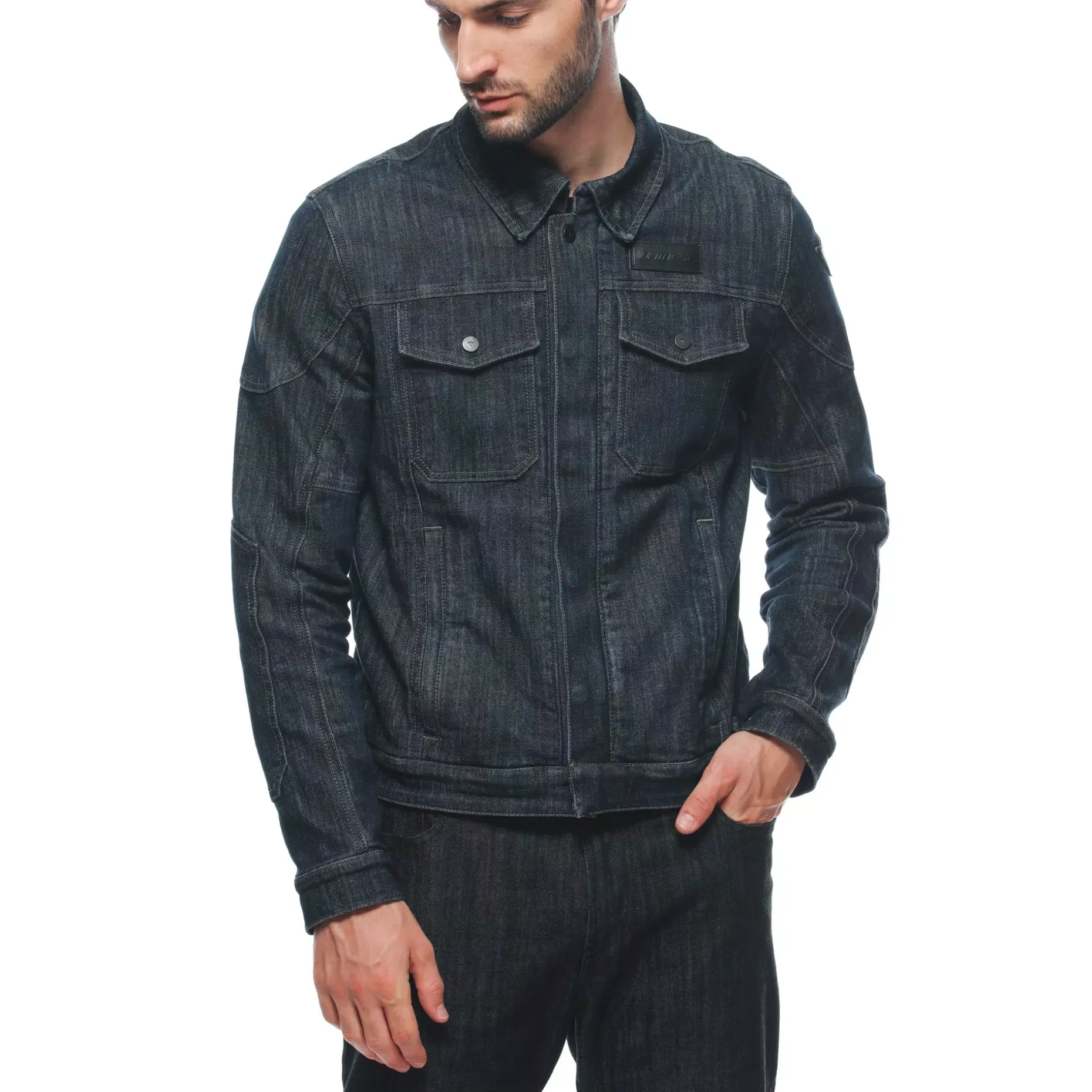 DENIM TEX - GIACCA MOTO IN TESSUTO UOMO