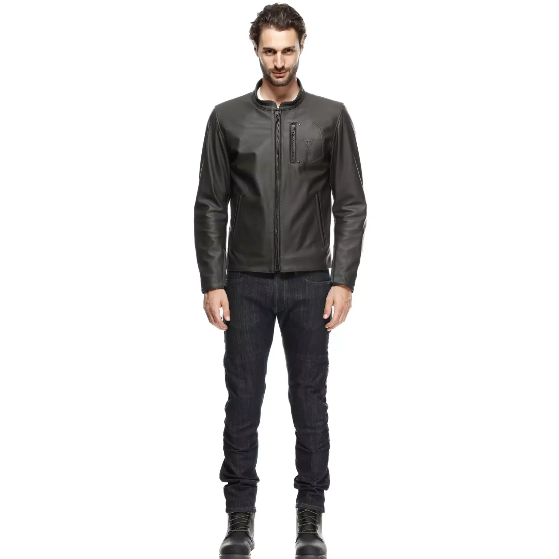 FULCRO - GIACCA MOTO IN PELLE UOMO