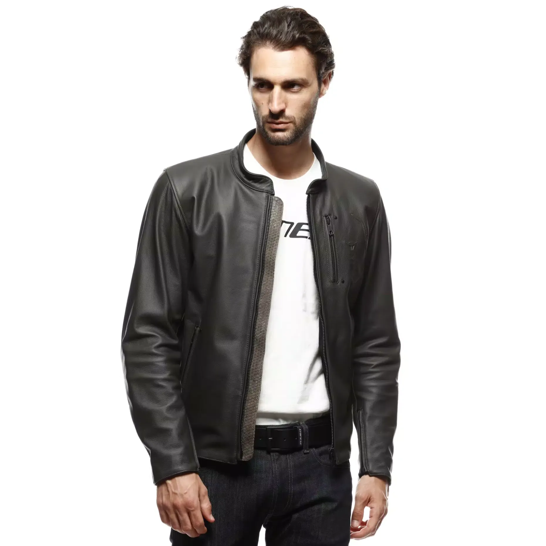 FULCRO - GIACCA MOTO IN PELLE UOMO