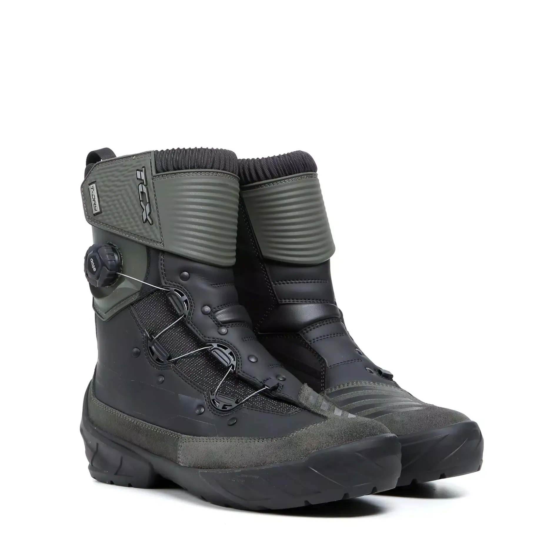 INFINITY 3 WP STIVALI MOTO IMPERMEABILI UOMO - NERO/VERDE MILITARE