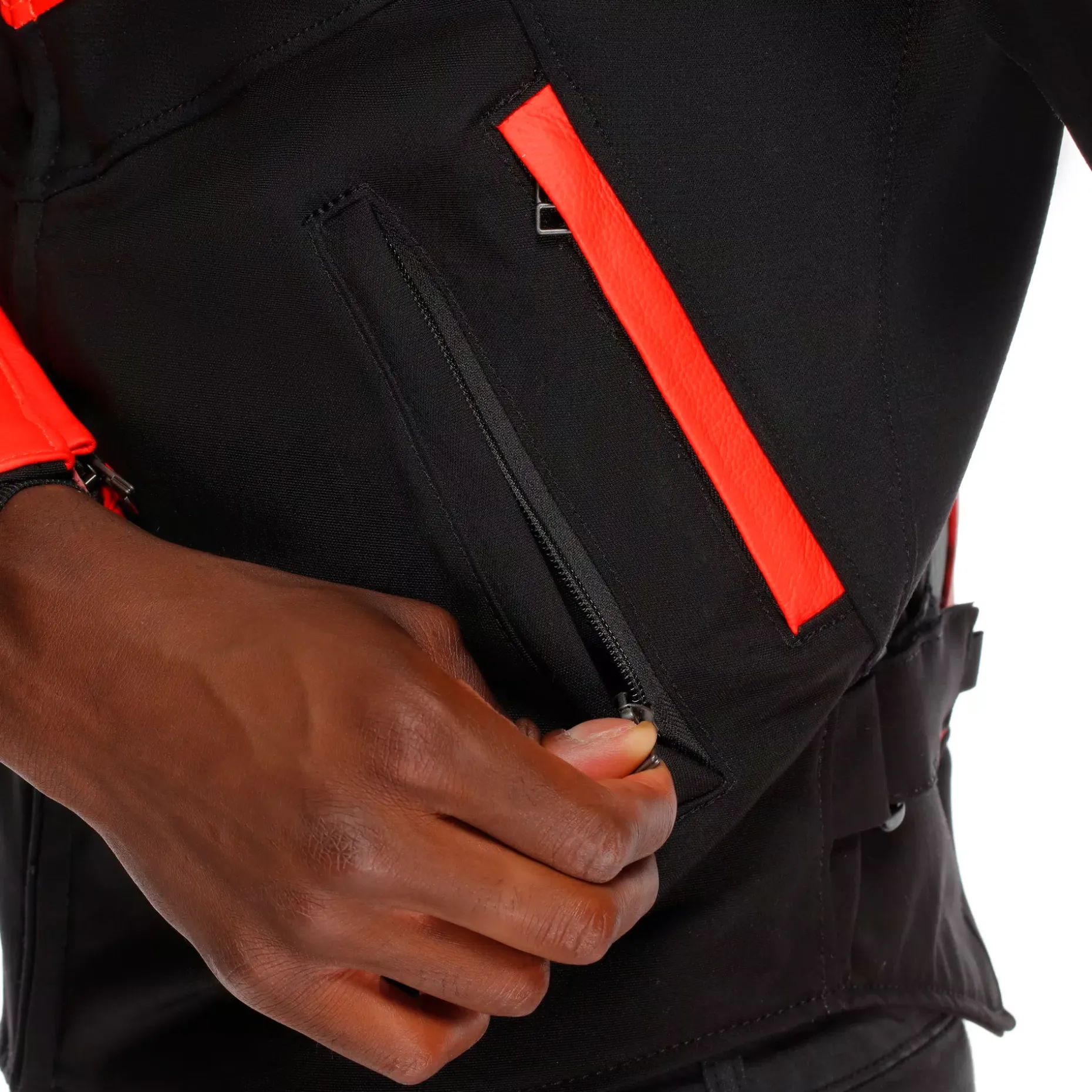 IPERATTIVA - GIACCA DA MOTO IN PELLE E TESSUTO DA UOMO