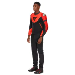 IPERATTIVA - GIACCA DA MOTO IN PELLE E TESSUTO DA UOMO