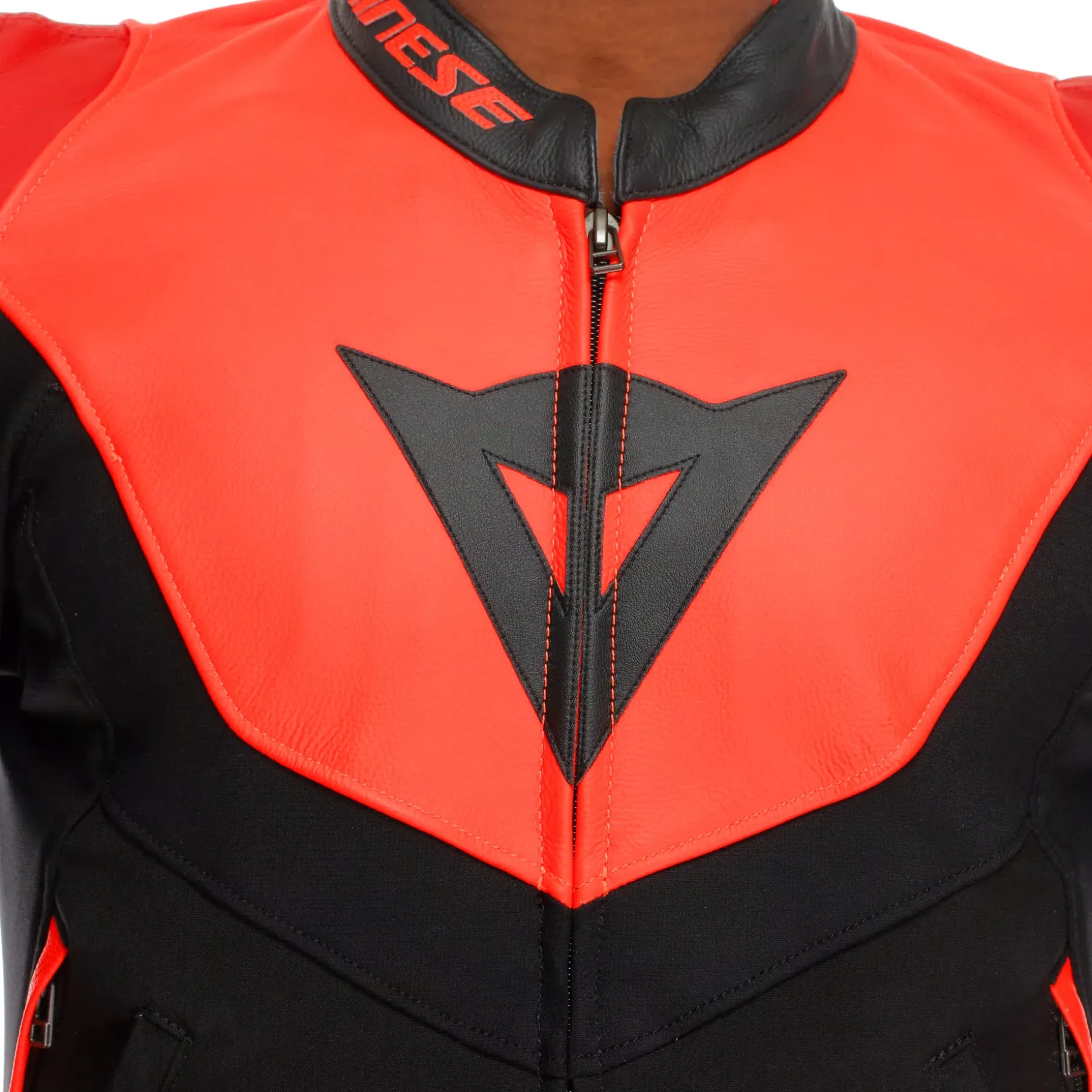 IPERATTIVA - GIACCA DA MOTO IN PELLE E TESSUTO DA UOMO
