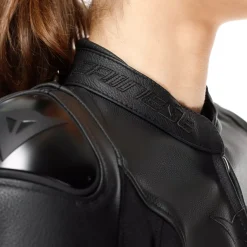 IPERATTIVA - GIACCA MOTO IN PELLE E TESSUTO DONNA