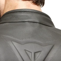 ISTRICE - GIACCA MOTO IN PELLE PERFORATA UOMO