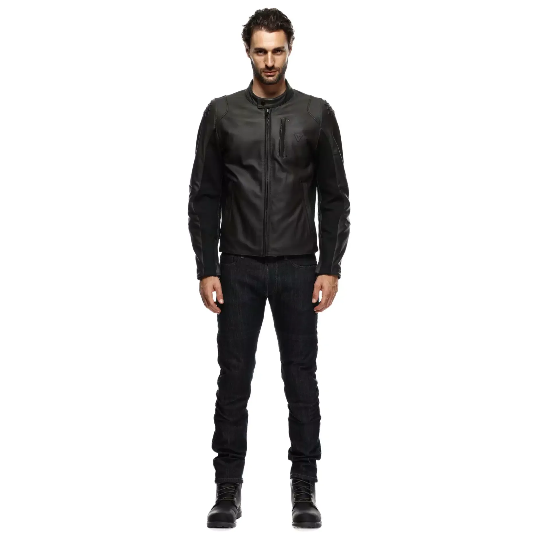 ISTRICE - GIACCA MOTO IN PELLE UOMO