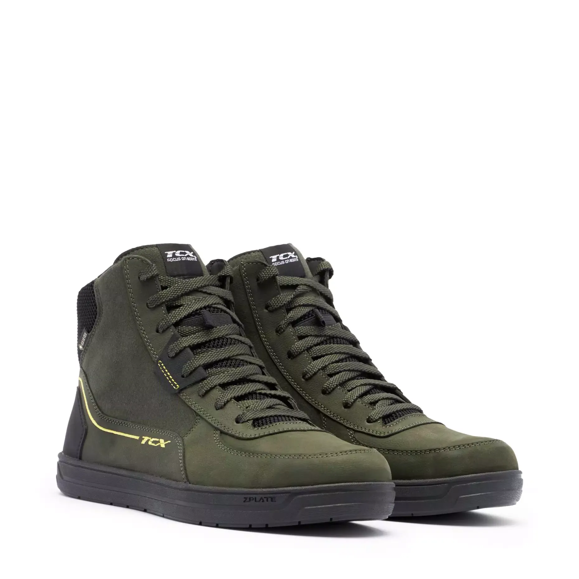MOOD 2 GORE-TEX® SNEAKER MOTO IMPERMEABILI UOMO - VERDE/NERO/GIALLO