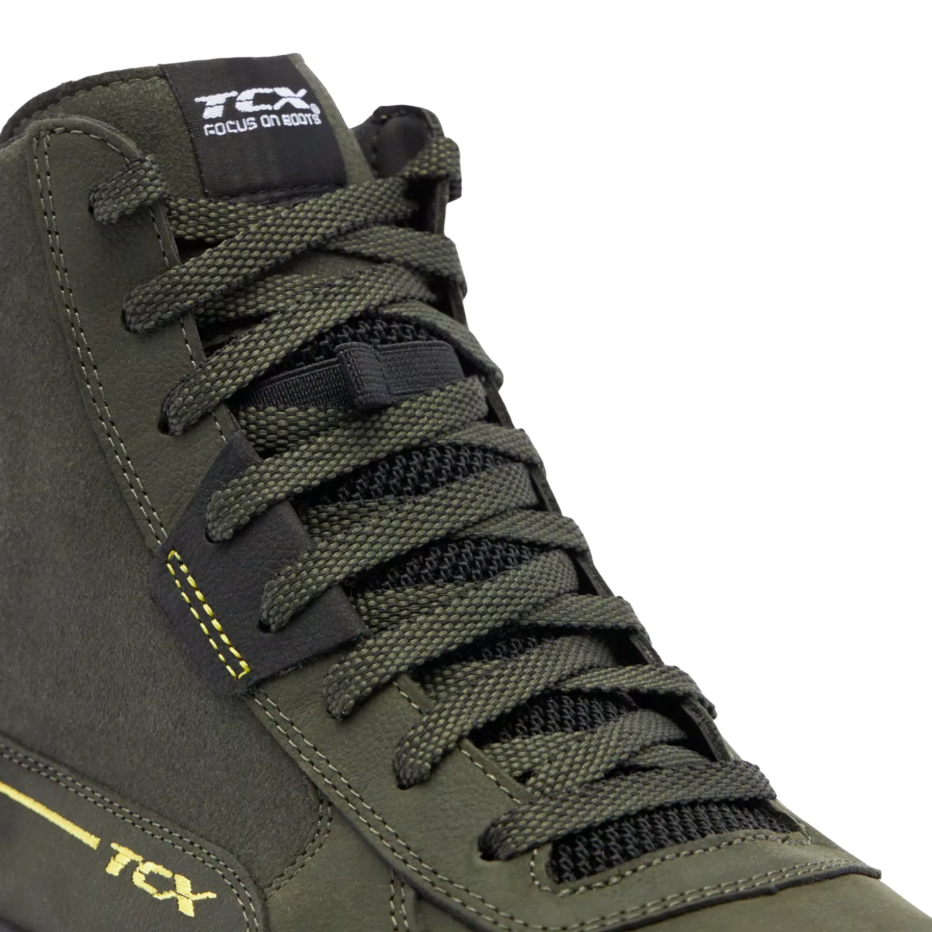 MOOD 2 GORE-TEX® SNEAKER MOTO IMPERMEABILI UOMO - VERDE/NERO/GIALLO