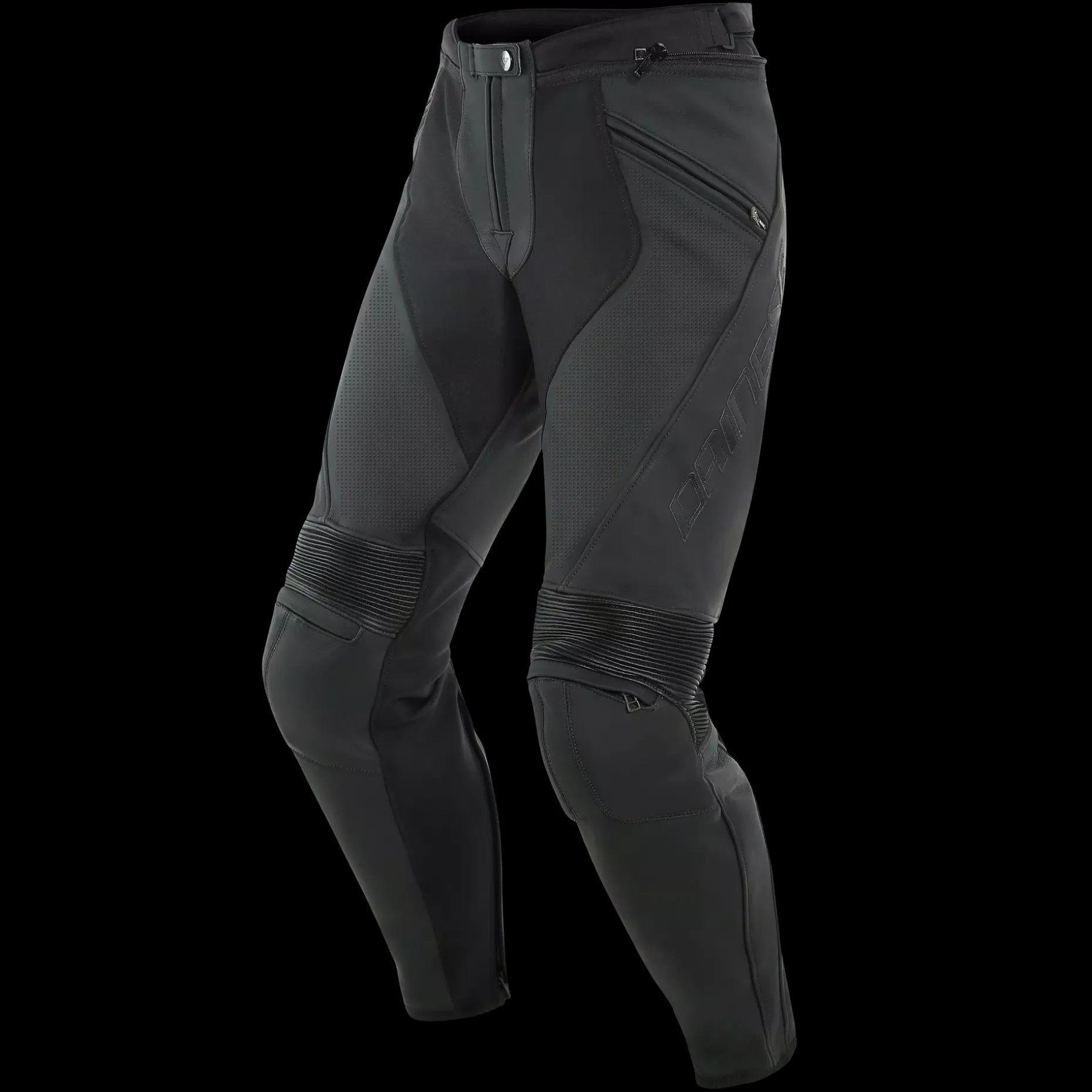 PONY 3 - PANTALONI MOTO IN PELLE PERFORATA UOMO