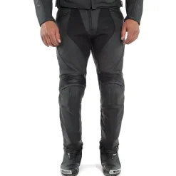 PONY 3 - PANTALONI MOTO IN PELLE PERFORATA UOMO
