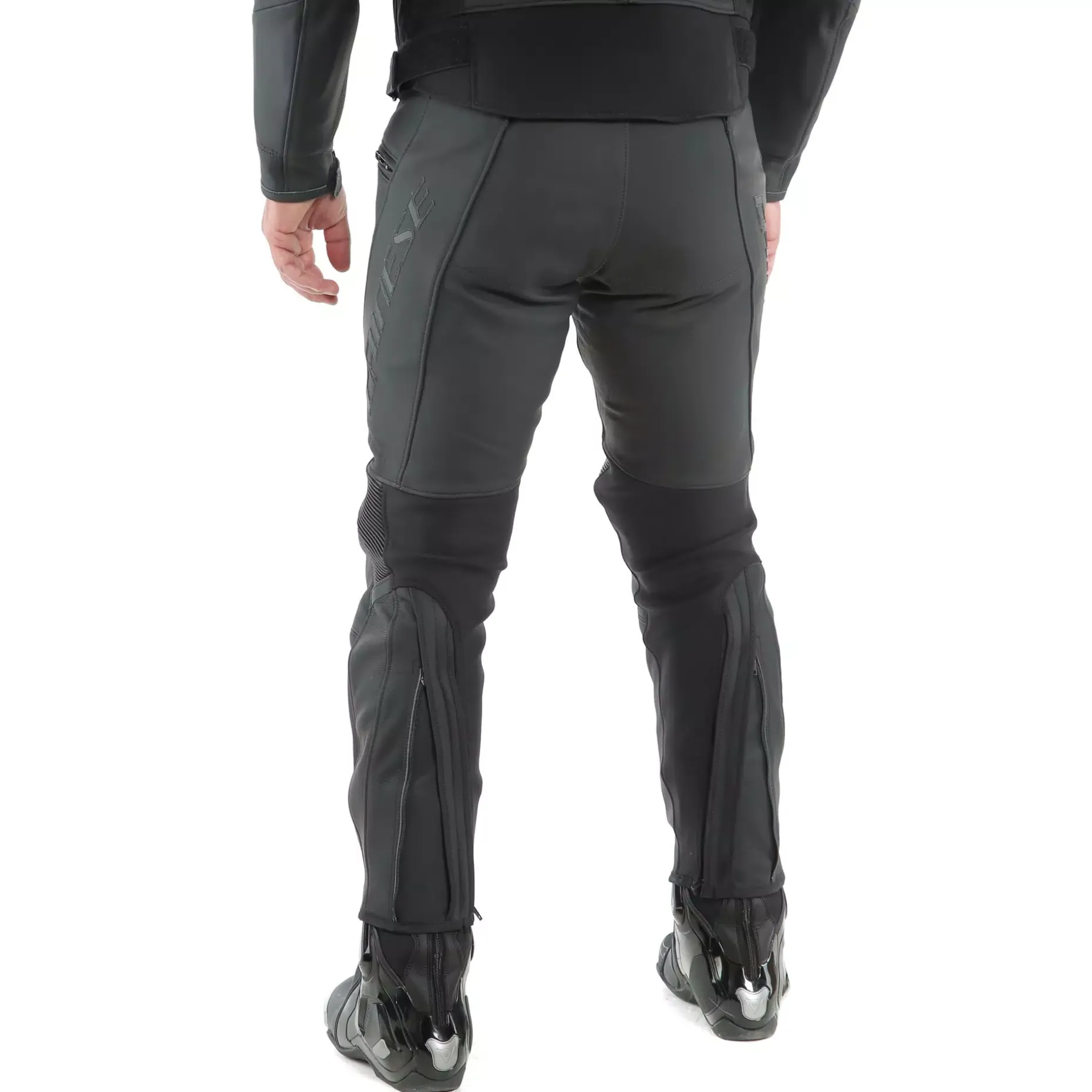PONY 3 - PANTALONI MOTO IN PELLE PERFORATA UOMO