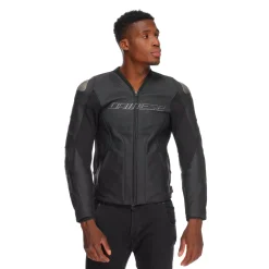 RACING 5 - GIACCA MOTO IN PELLE PERFORATA UOMO