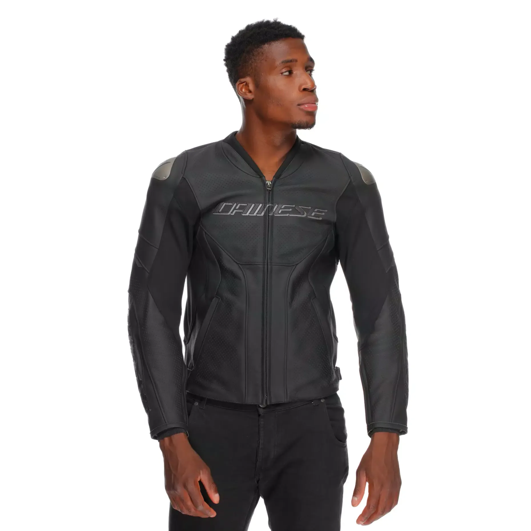 RACING 5 - GIACCA MOTO IN PELLE PERFORATA UOMO