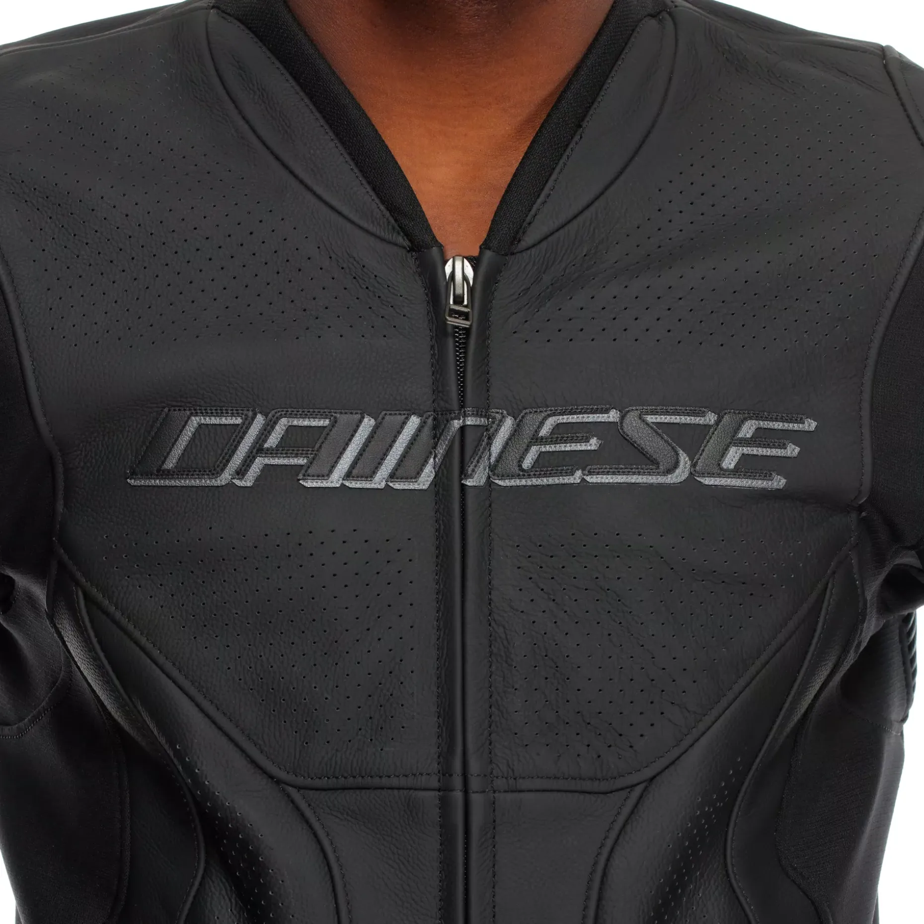 RACING 5 - GIACCA MOTO IN PELLE PERFORATA UOMO