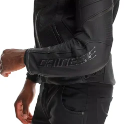 RACING 5 - GIACCA MOTO IN PELLE PERFORATA UOMO - TAGLIA SHORT/TALL (S/T)