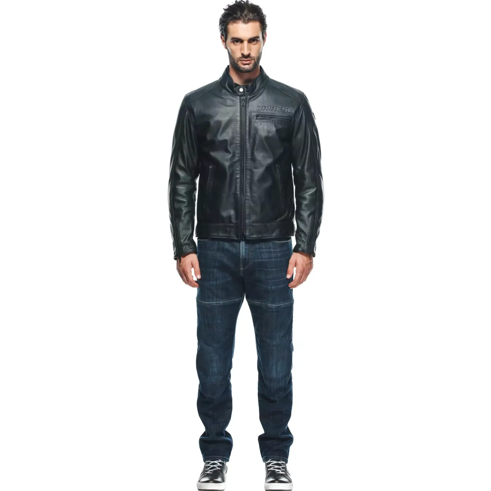 ZAURAX - GIACCA MOTO IN PELLE UOMO
