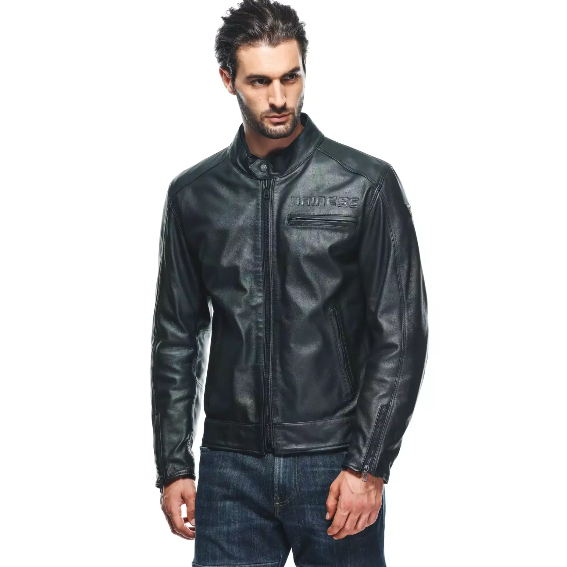 ZAURAX - GIACCA MOTO IN PELLE UOMO